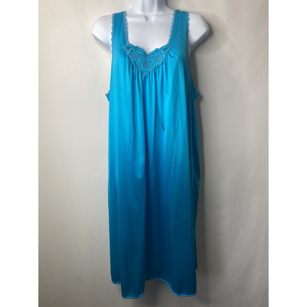 Vintage Vassarette Womens‎ Slip Dress Size Large Silky Slinky Dainty Made In USA